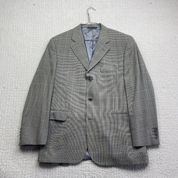 Jack Victor Collection Mens Sports Coat Jacket Listonwood 40R Wool Plaid Preppy - Picture 1 of 15